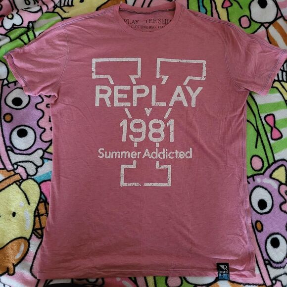 Replay Women's White and Pink T-shirt - Picture 2 of 7
